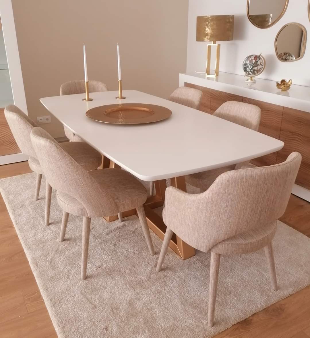 Beige dining room